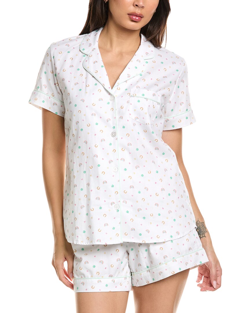 Petite Plume Petite Plume 2Pc Woven Twill Short Sleeve Short Set