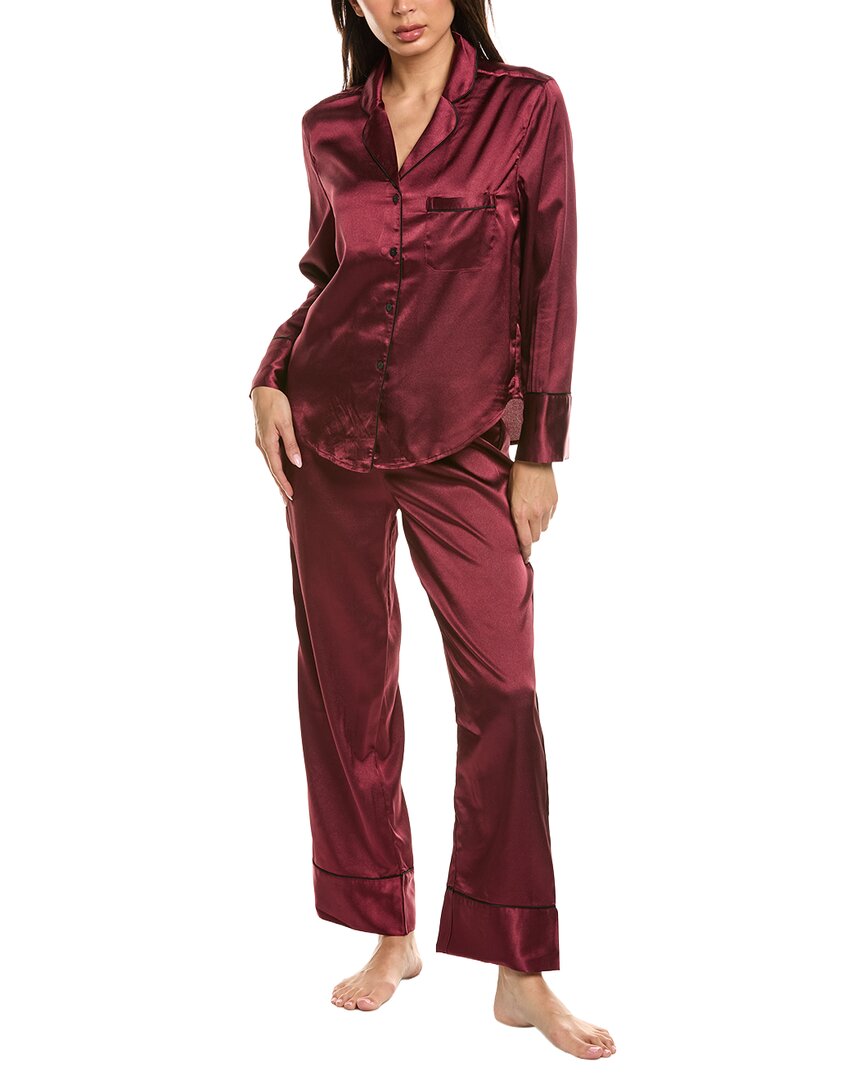 MARION Marion 2Pc Satin Pajama Set