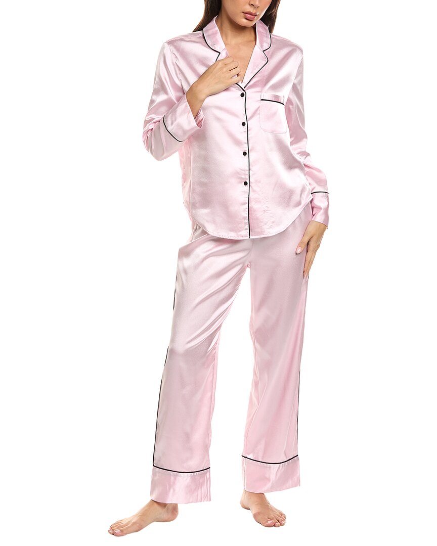 MARION Marion 2Pc Satin Pajama Set