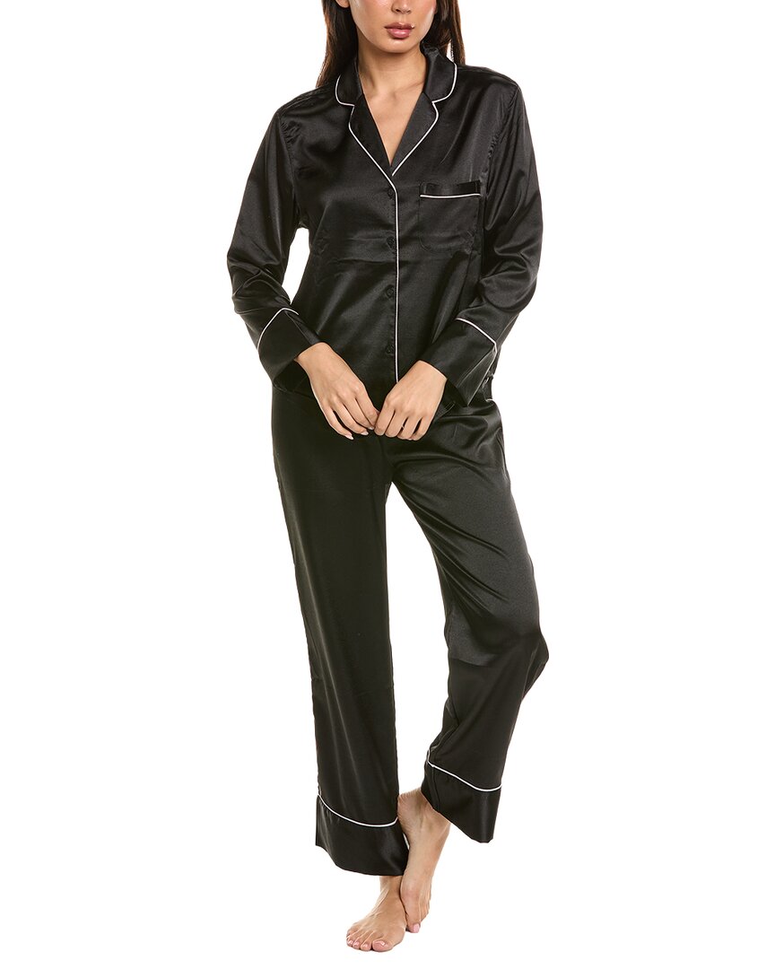 MARION Marion 2Pc Satin Pajama Set