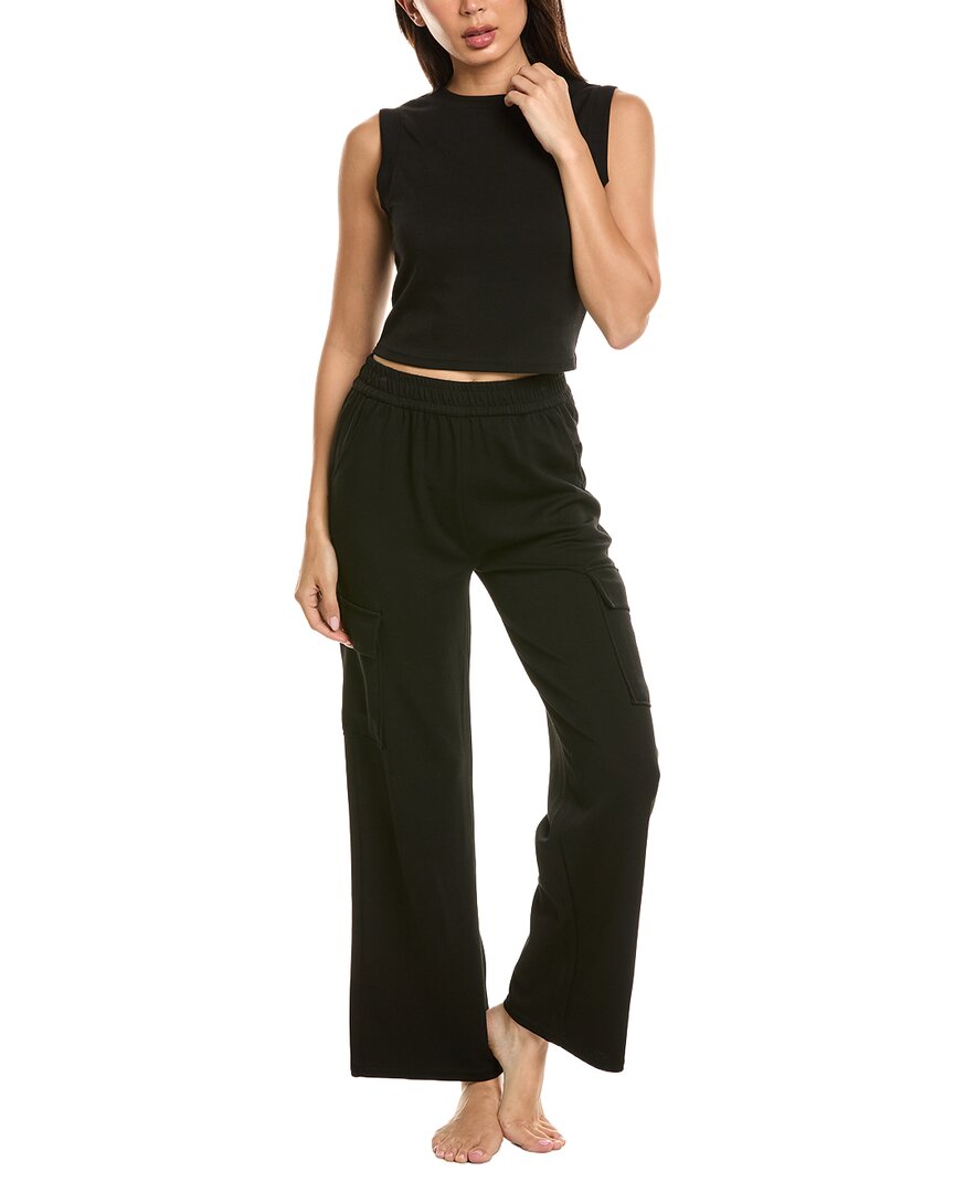 MARION Marion 2Pc Air Scuba Crop Tank & Cargo Pant Lounge Set