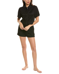 MARION Marion 2Pc Plisse Button-Down Lounge Set