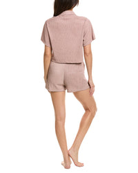 MARION Marion 2Pc Plisse Button-Down Lounge Set