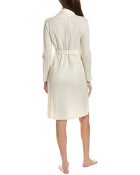 Sofia Cashmere Sofiacashmere Cable Midi Wool & Cashmere-Blend Robe
