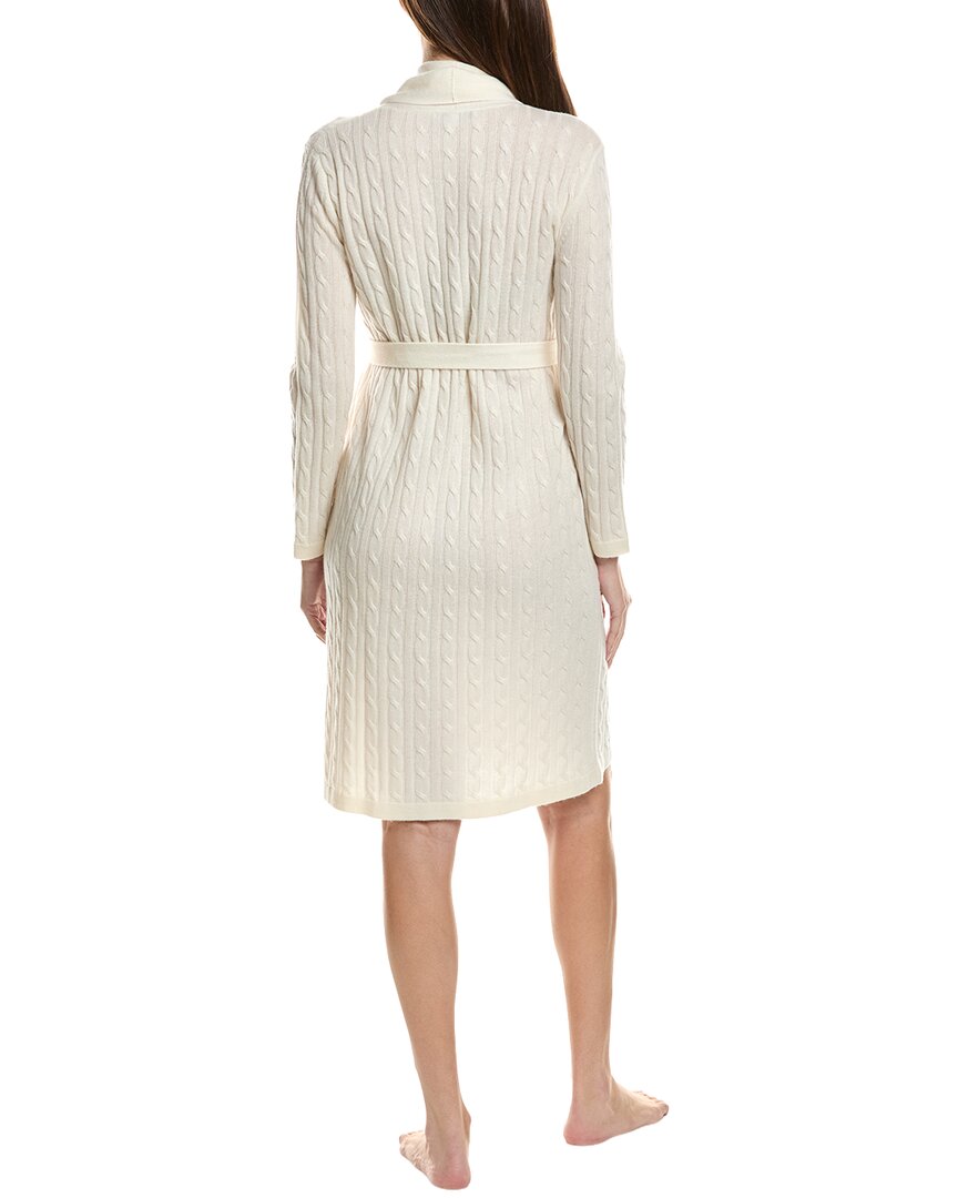 Sofia Cashmere Sofiacashmere Cable Midi Wool & Cashmere-Blend Robe