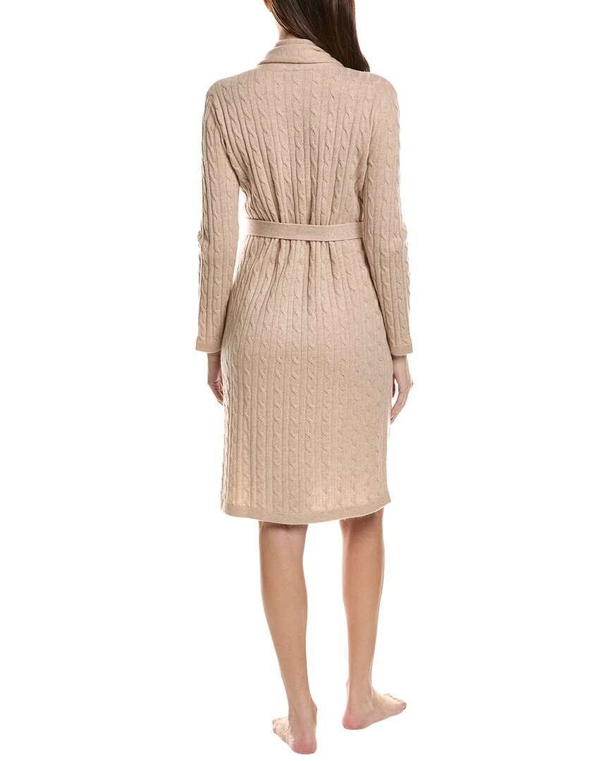Sofia Cashmere Sofiacashmere Cable Midi Wool & Cashmere-Blend Robe
