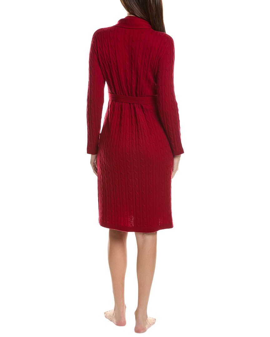 Sofia Cashmere Sofiacashmere Cable Midi Wool & Cashmere-Blend Robe