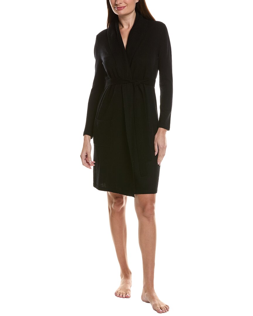 Sofiacashmere Shawl Wool & Cashmere-Blend Jersey Robe