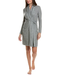 Sofiacashmere Herringbone Wool & Cashmere-Blend Robe