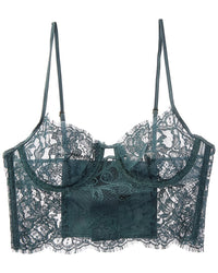 KIKI DE MONTPARNASSE Kiki De Montparnasse Camille Silk-Trim Longline Bra