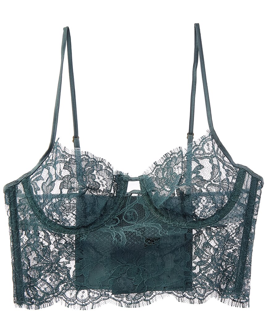 KIKI DE MONTPARNASSE Kiki De Montparnasse Camille Silk-Trim Longline Bra