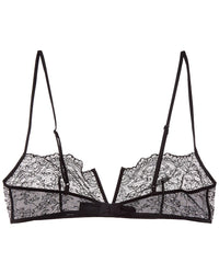 KIKI DE MONTPARNASSE Kiki De Montparnasse La Follie Lace Galloon Silk-Trim Bandeau Bra