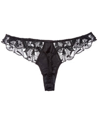 KIKI DE MONTPARNASSE Kiki De Montparnasse Eclore Lace Trim Silk-Blend Thong