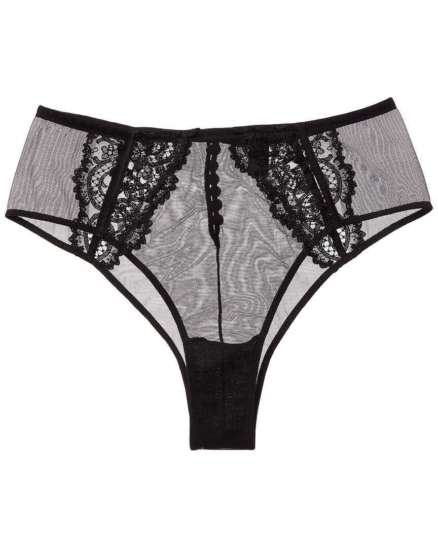 KIKI DE MONTPARNASSE Kiki De Montparnasse Juliette High-Waist Silk-Trim Panty