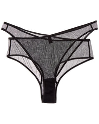 KIKI DE MONTPARNASSE Kiki De Montparnasse Maxim High-Waist Silk-Trim Panty