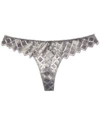 KIKI DE MONTPARNASSE Kiki De Montparnasse Lamine Embroidery Silk-Trim Thong