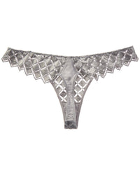 KIKI DE MONTPARNASSE Kiki De Montparnasse Lamine Embroidery Silk-Trim Thong