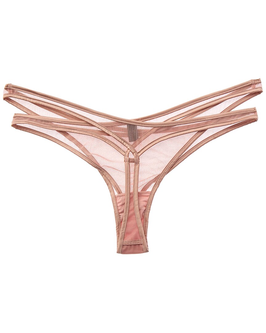 KIKI DE MONTPARNASSE Kiki De Montparnasse Maxim Silk-Trim Thong