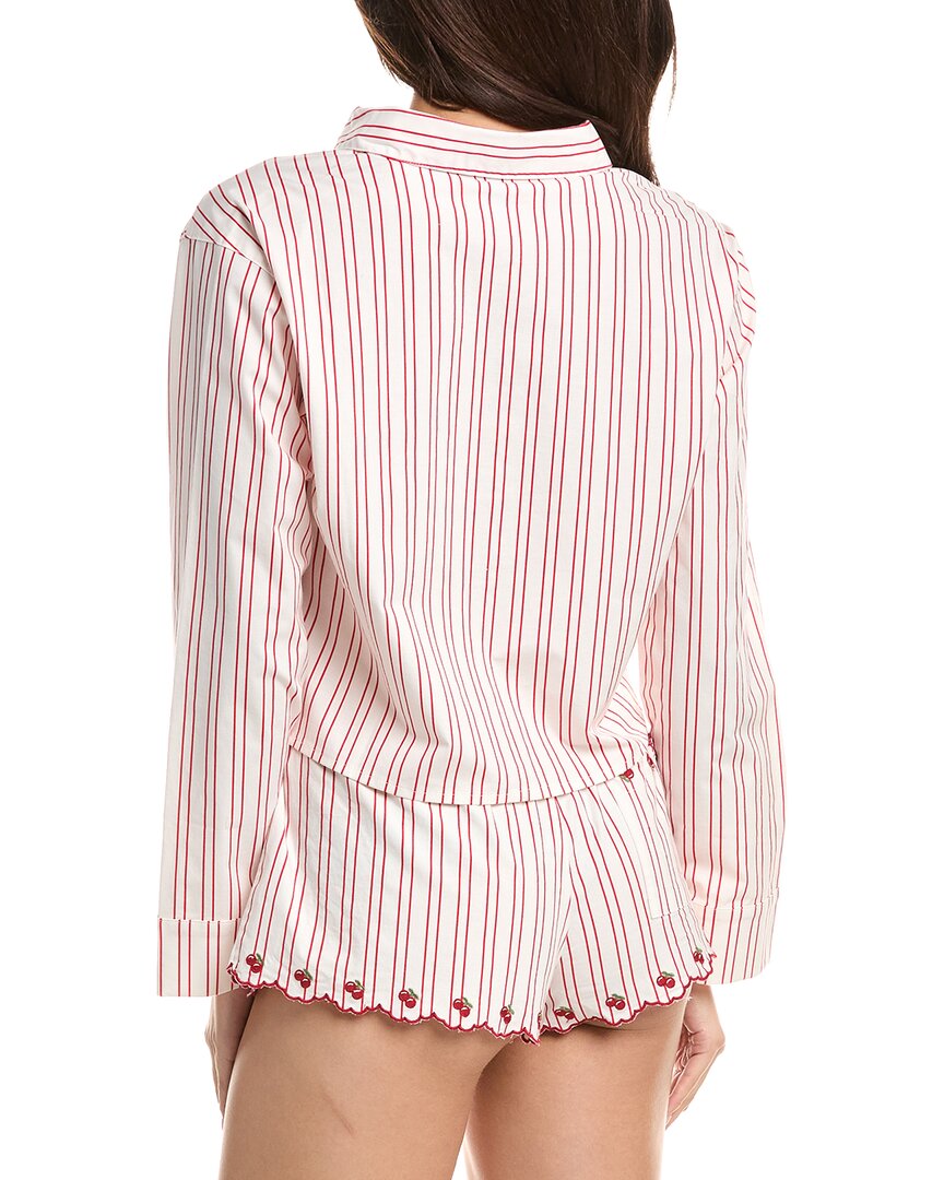 Florence By Mills Cherry Stripe Crop Shirt