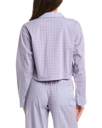 Florence By Mills Florence By Mills Micro Plaid Crop Shirt