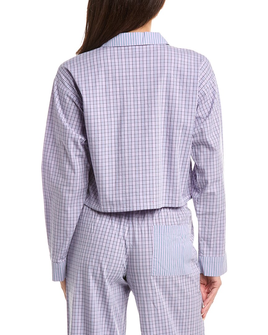 Florence By Mills Florence By Mills Micro Plaid Crop Shirt