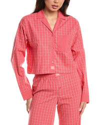 Florence By Mills Florence By Mills Micro Plaid Crop Shirt