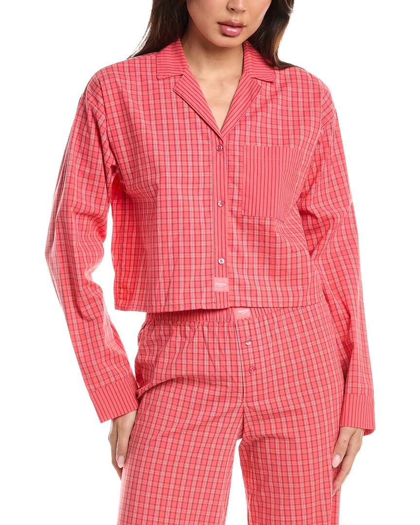 Florence By Mills Florence By Mills Micro Plaid Crop Shirt