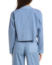 Florence By Mills Florence By Mills Micro Plaid Crop Shirt