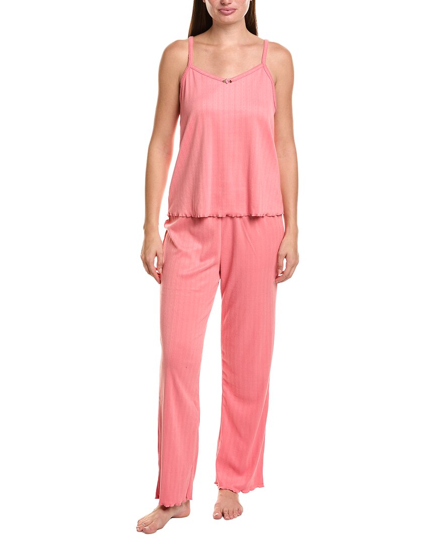 Flora By Flora Nikrooz 3Pc Solid Pointelle Cami, Pant, & Short Set