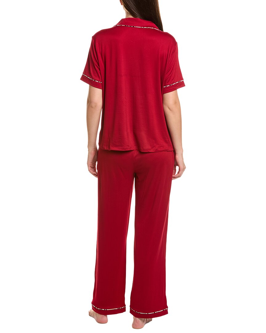Flora By Flora Nikrooz 2Pc Solid Knit Shirt, Short, & Pant Set