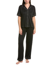 Flora By Flora Nikrooz 2Pc Solid Knit Notch Short Slee