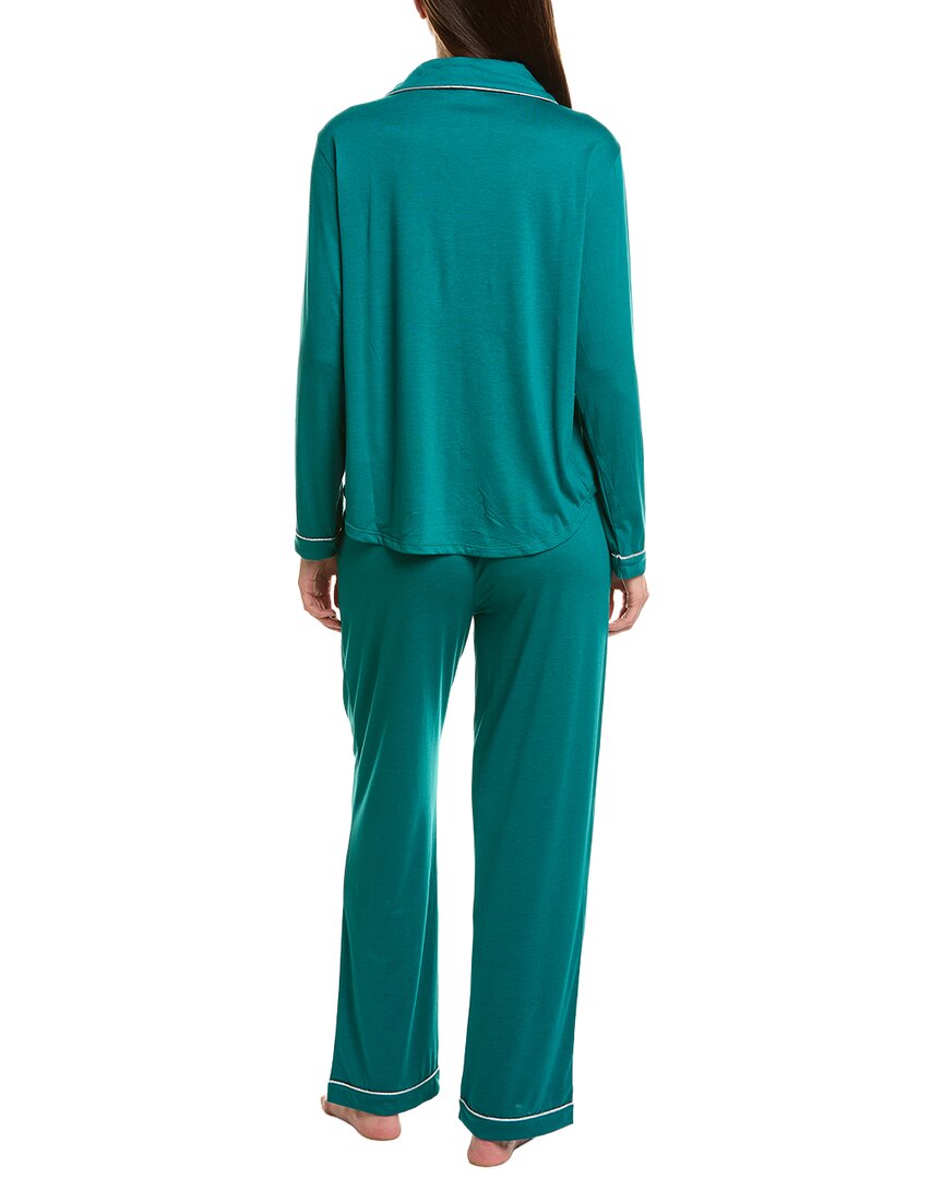 Flora By Flora Nikrooz 2Pc Solid Knit Notch Collar Pajama Set