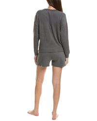 Barefoot Dreams 2Pc Brushed Fleece Top & Short Set