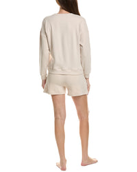 Barefoot Dreams 2Pc Brushed Fleece Top & Short Set