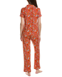 Sweet Whispers 2Pc Notch Collar Top & Pant Pj Set