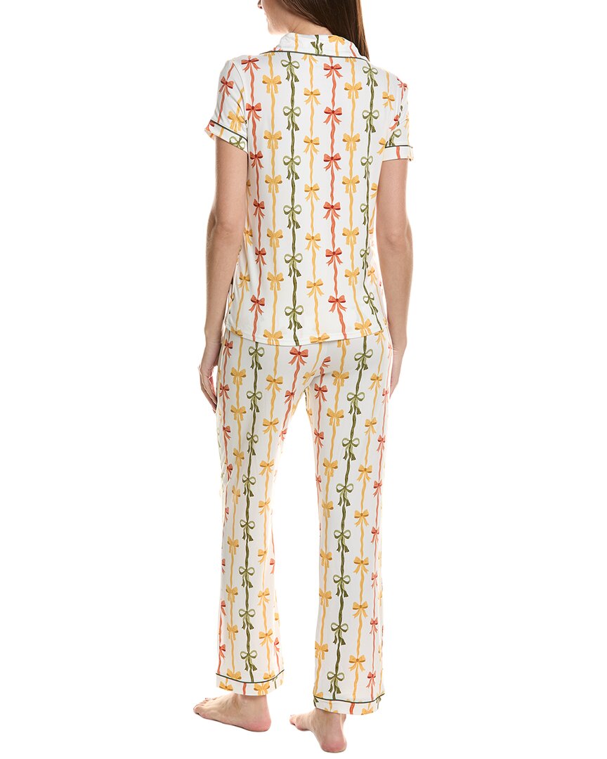 Sweet Whispers 2Pc Notch Collar Top & Pant Pj Set
