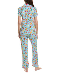 Sweet Whispers 2Pc Notch Collar Top & Pant Pj Set