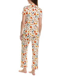 Sweet Whispers 2Pc Notch Collar Top & Pant Pj Set