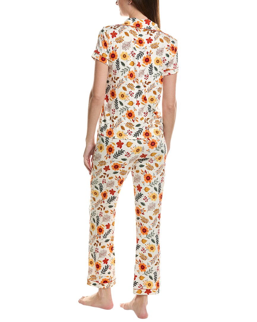 Sweet Whispers 2Pc Notch Collar Top & Pant Pj Set