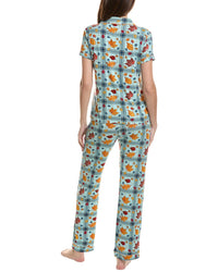 Sweet Whispers 2Pc Notch Collar Top & Pant Pj Set