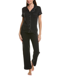 Sweet Whispers 2Pc Notch Collar Top & Pant Pj Set