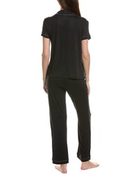 Sweet Whispers 2Pc Notch Collar Top & Pant Pj Set