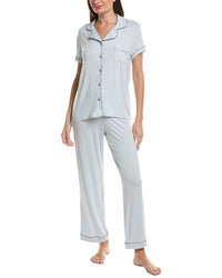Thread & Stitch 2Pc Notch Collar Top & Pant Pj Set