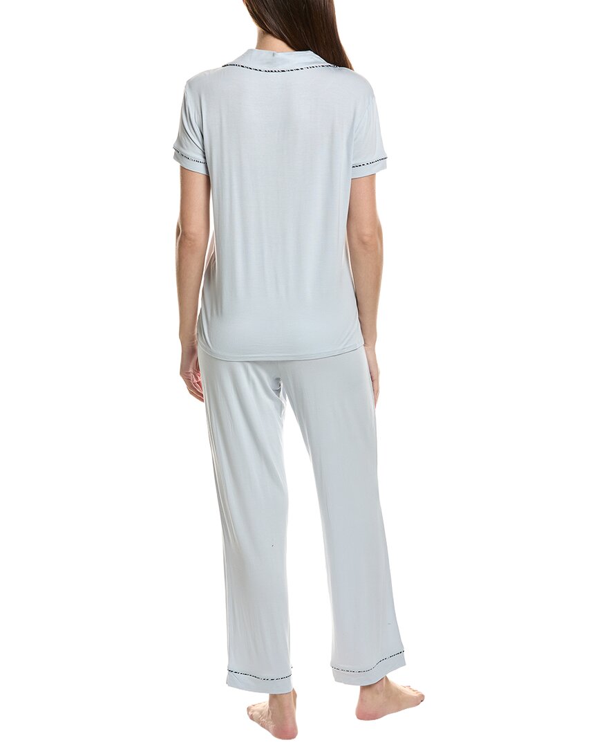 Thread & Stitch 2Pc Notch Collar Top & Pant Pj Set
