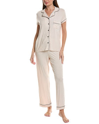 Thread & Stitch 2Pc Notch Collar Top & Pant Pj Set