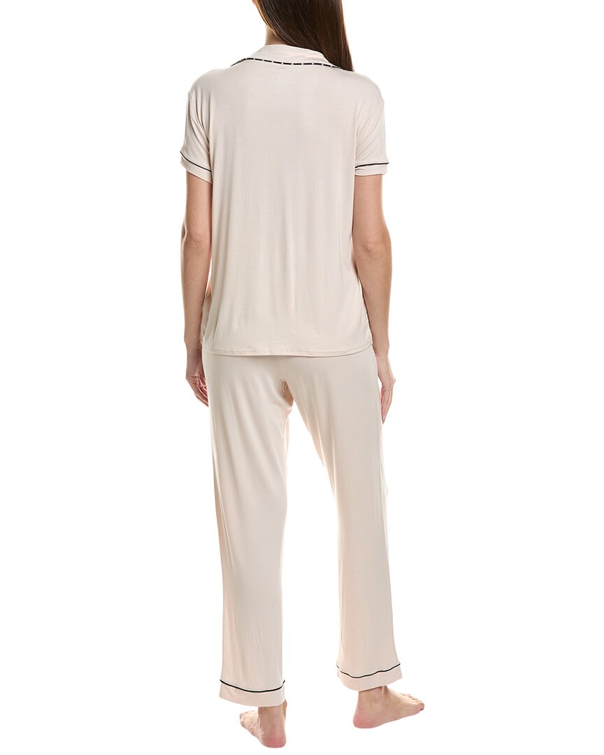 Thread & Stitch 2Pc Notch Collar Top & Pant Pj Set