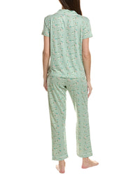 Thread & Stitch 2Pc Notch Collar Top & Pant Pj Set