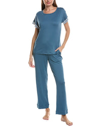 Thread & Stitch 2Pc Crew Neck Top & Pant Pj Set