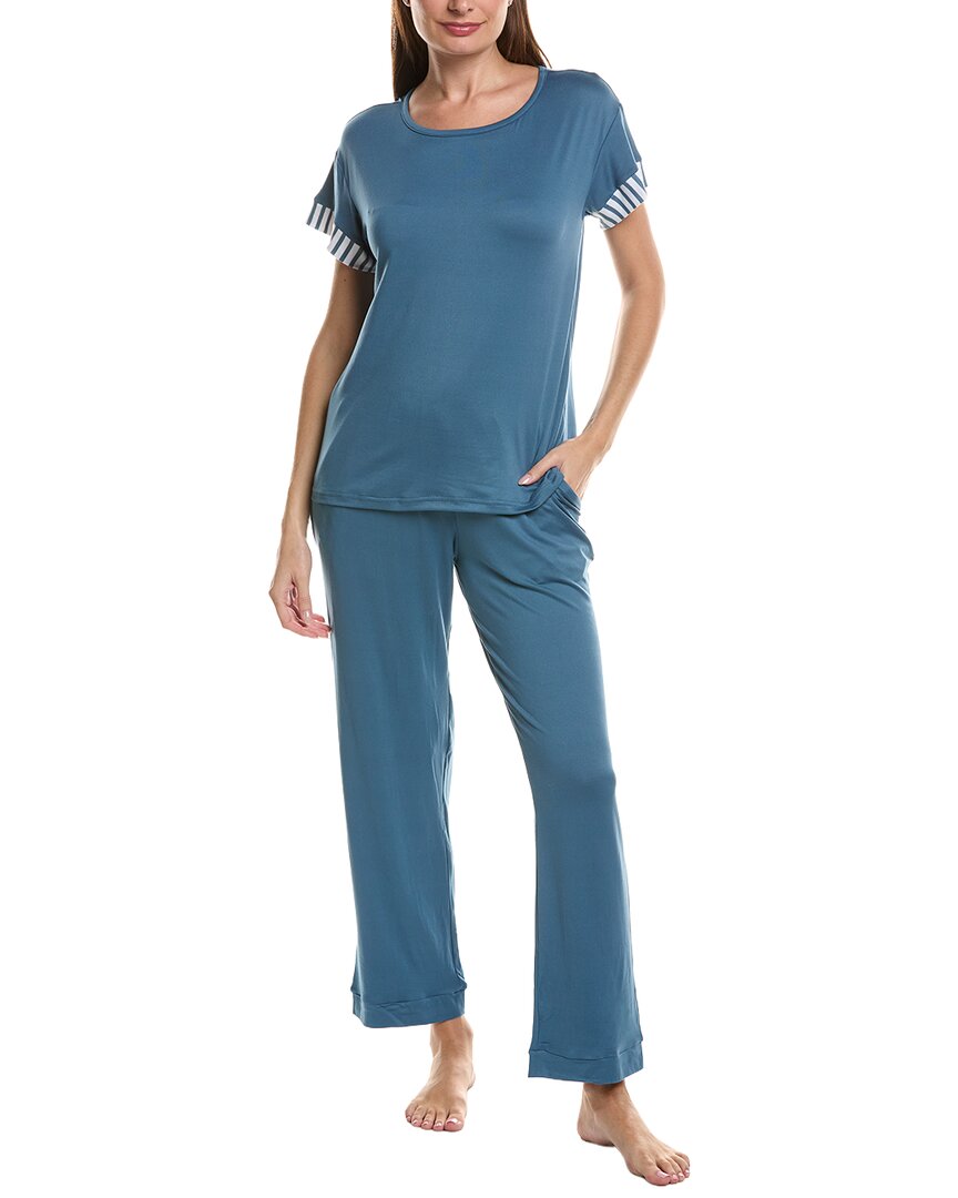 Thread & Stitch 2Pc Crew Neck Top & Pant Pj Set