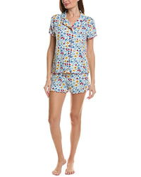 Thread & Stitch 2Pc Notch Collar Top & Short Pj Set